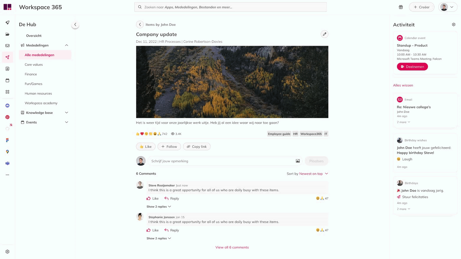 Release Notes Workspace 365 v4.20.0